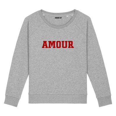 Sudadera "Amour" - Mujer - Color Gris Jaspeado