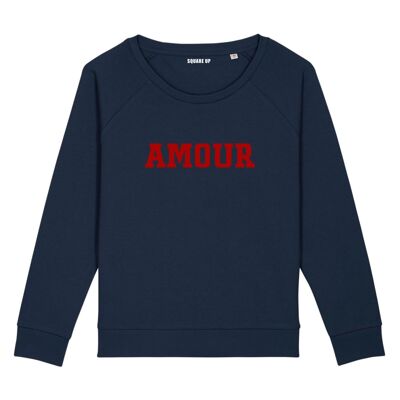 Sweatshirt "Amour" - Damen - Farbe Marineblau