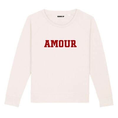 Sweat "Amour" - Femme - Couleur Creme