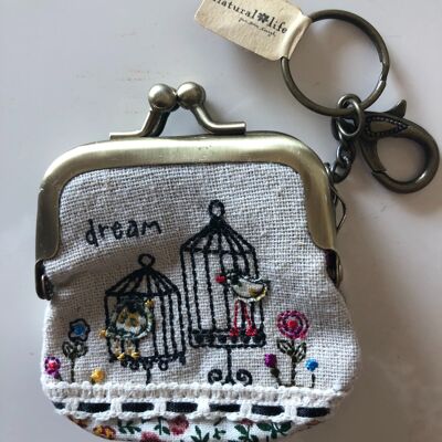 MINI COIN HOLDER AND KEYRING "LITTLE CAGES"