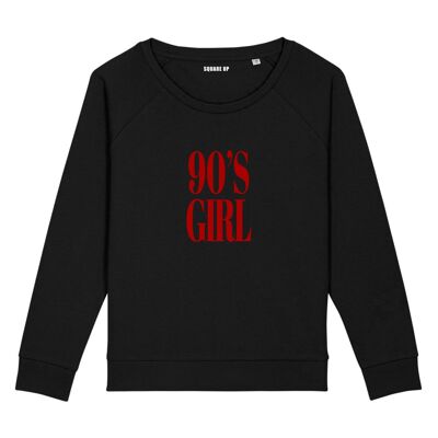 Sweatshirt "90's girl" - Damen - Farbe Schwarz