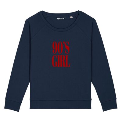 Sweatshirt "90's girl" - Women - Color Navy Blue