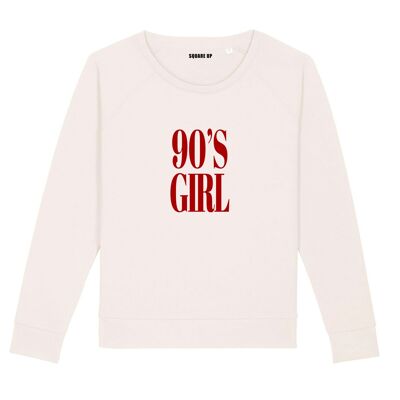 Sweatshirt "90's girl" - Damen - Farbe Creme