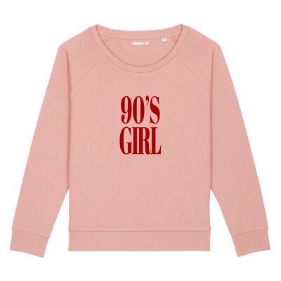 Sweatshirt "90's girl" - Women - Color Canyon pink