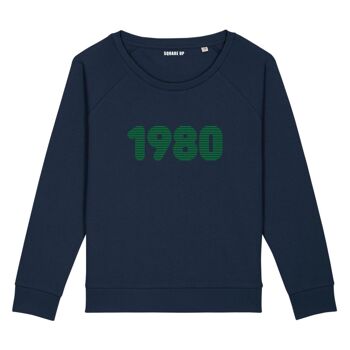 Sweat "1980" - Femme - Couleur Bleu Marine