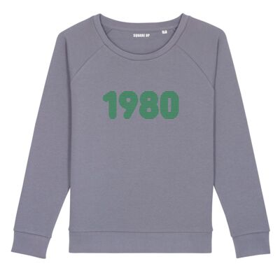 Sweat "1980" - Femme - Couleur Lavande