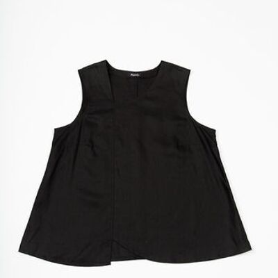 Peppi top, black without sleeves