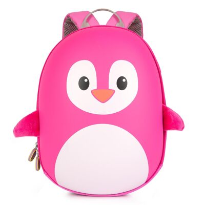 boppi Tiny Trekker Backpack - PENGUIN - Pink BB313C