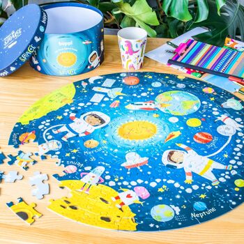 boppi Puzzle rond 150 pièces - Espace BRP001 2