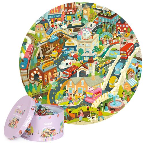 boppi 150 Piece Round Jigsaw Puzzle - City Life BRP006