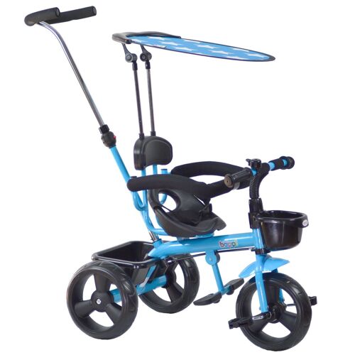 boppi - 4 in 1 Metal Tricycle Trike T306 - BLUE