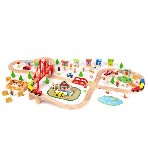 boppi Wooden Train Set 150pc - 6805