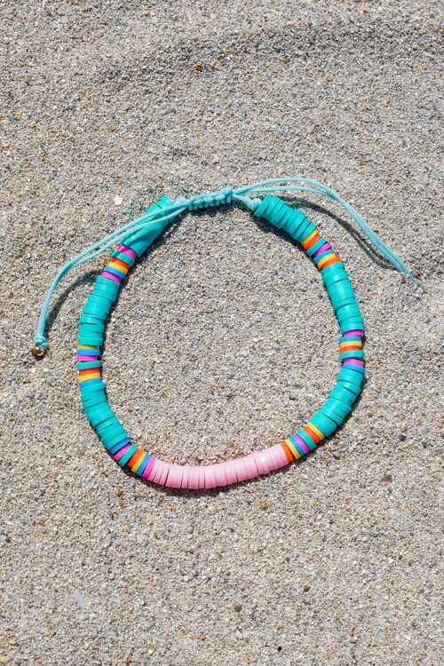 Heishi Bracelet STAY WILD bead 4 mm - Turquoise combination