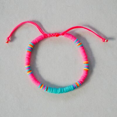 Bracelet Heishi STAY WILD perle 4 mm - Combinaison rose