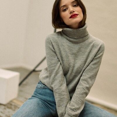 Women's turtleneck sweater Gray