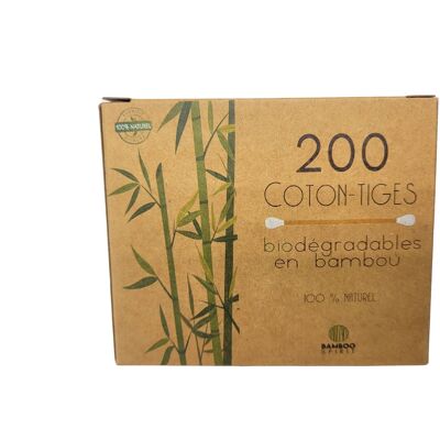 Bastoncillos de algodón de bambú x200