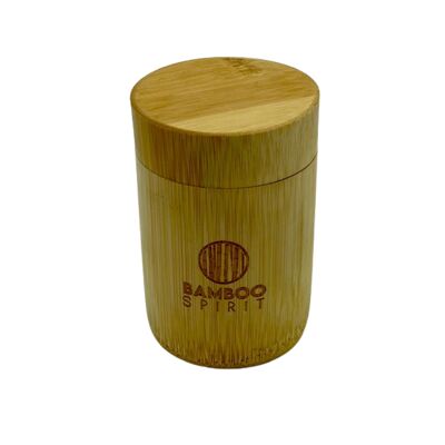 Bamboo case for 100 cotton swabs