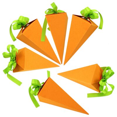 Paper dragon 6 carrot boxes for crafting and filling - Easter decoration - Complete craft set for children and adults - Easter 2021