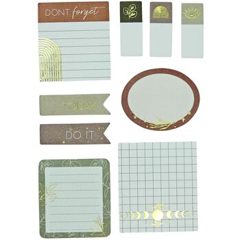 Bullet Journal Sticky Notes - Uni - 9 blocs différents de notes autocollantes | Notes autocollantes | Faire un aperçu hebdomadaire | de nombreuses notes utiles pour votre carnet - set 4