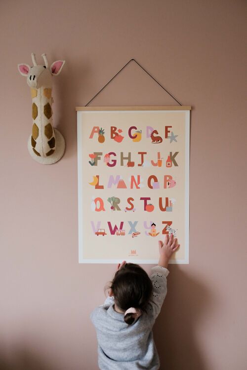Affiche pédagogique - décoration enfant -Les lettres