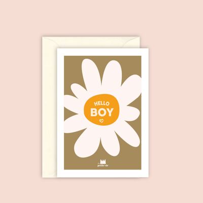 Carte naissance - Hello boy