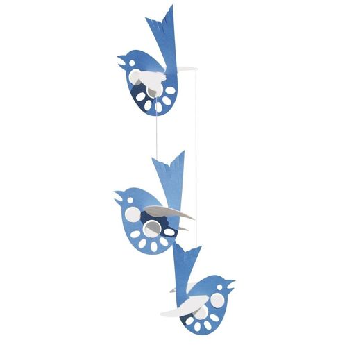Bird Mobile, blue