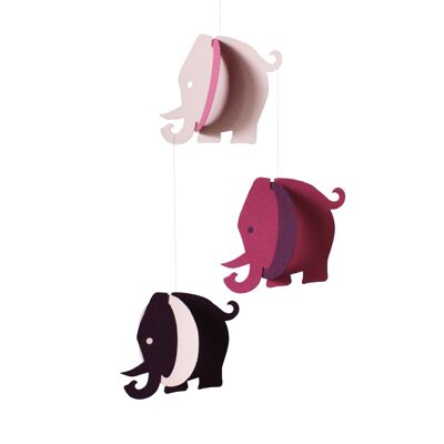 Móvil Elefante, rosa