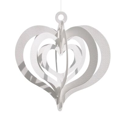 Fold-out Hearts, 2 pcs., white