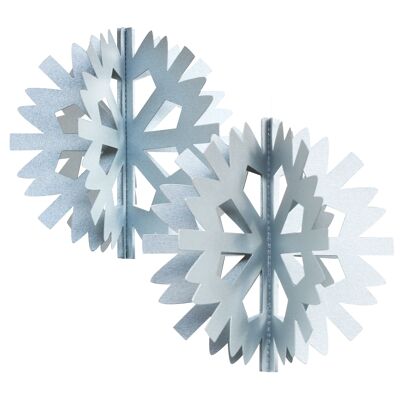 Fiocco di neve scandinavo, 2 pezzi, argento