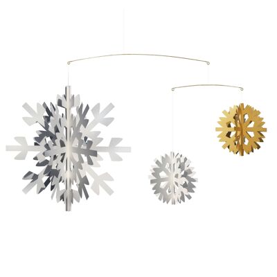 Scandinavian Snowflake Mobile, hanging paper decoration