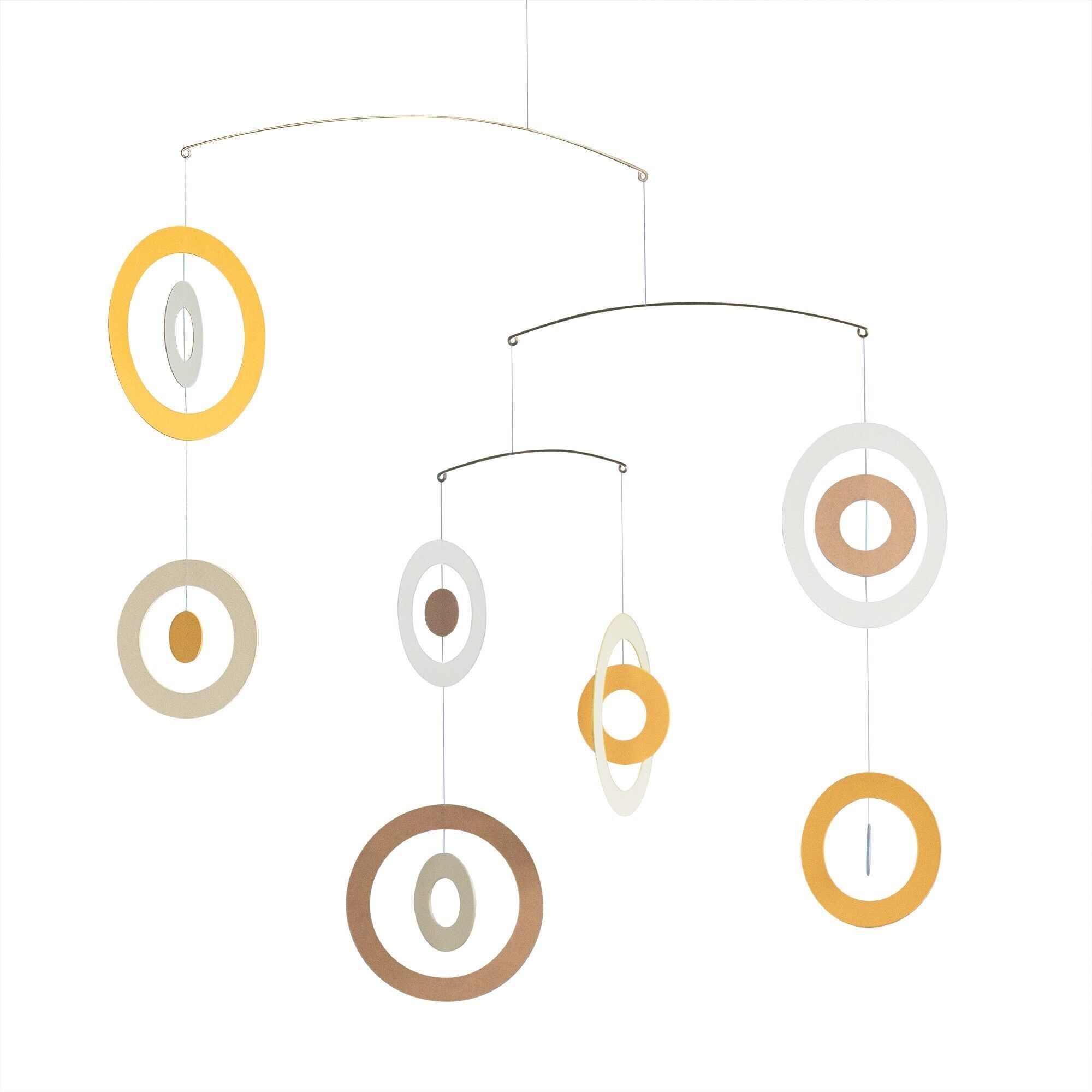 Bubble Mobile, giallo, arte di carta appesa