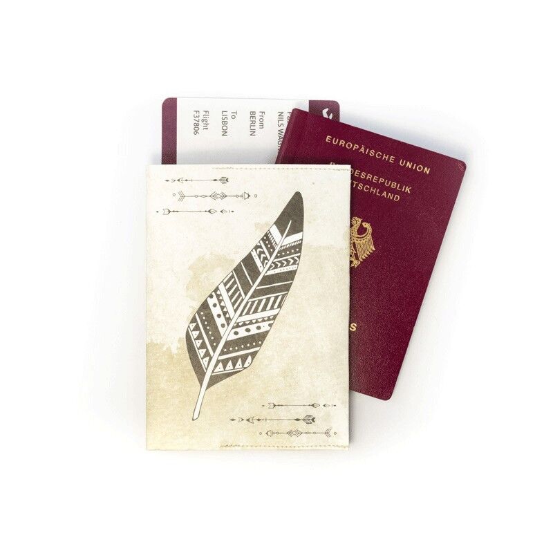 Estuche para pasaporte - Pluma