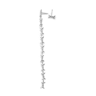 Mini amarres earring extralong / silver