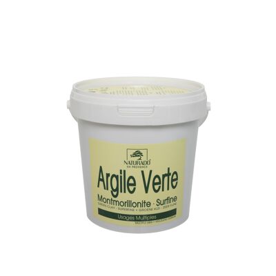 Mini secchio 1 kg Argilla verde superfine Montmorillonite Naturale Ecocert