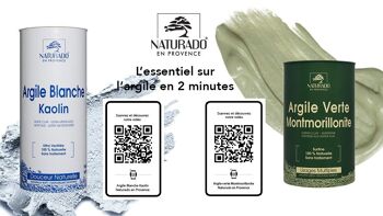 Mini seau 1 kg argile verte surfine Montmorillonite Natural Ecocert 2