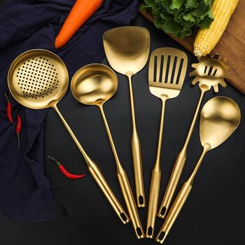 Culina - Set de spatules avec support (7 pièces) - Argent 2