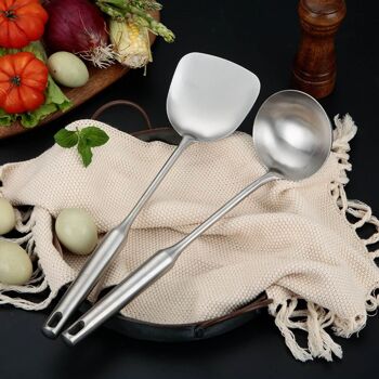 Culina - Set de spatules avec support (7 pièces) - Argent 4