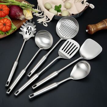 Culina - Set de spatules avec support (7 pièces) - Argent 5