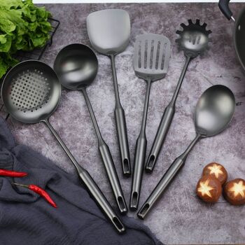 Culina - Set de spatules avec support (7 pièces) - Argent 8