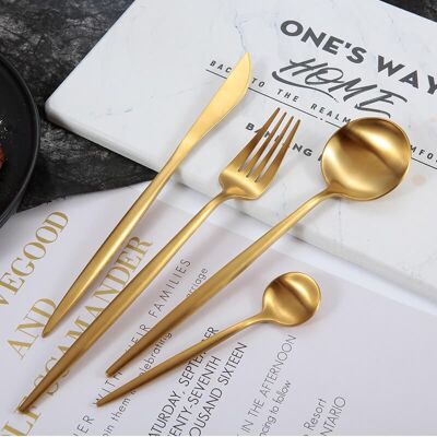 Moda Uno - 32 piece Cutlery set (8 persons) - Gold