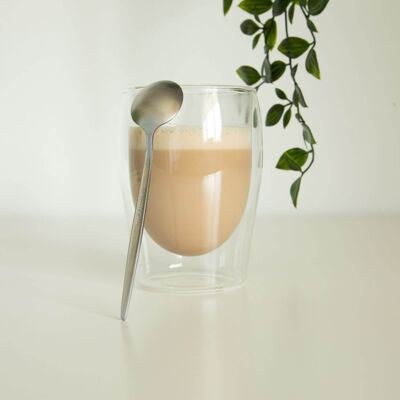 Caffe - Luxe Koffielepels - Set van 6 - Zilver