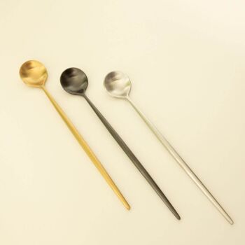 Longo - Longues Cuillères à Café et à Dessert - Lot de 4 - Argent 7