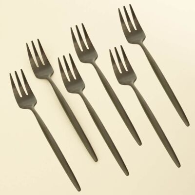 Pasticci - Luxury Pastry Forks - Set of 6 - Black