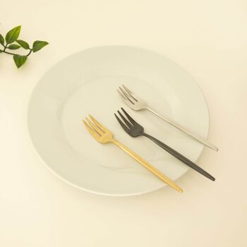 Pasticci - Fourchettes à Pâtisserie de Luxe - Lot de 6 - Noir 2