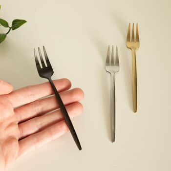 Pasticci - Fourchettes à Pâtisserie de Luxe - Lot de 6 - Noir 3