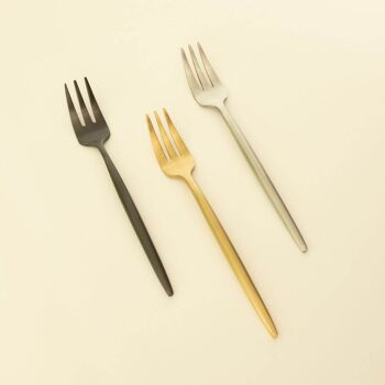 Pasticci - Fourchettes à Pâtisserie de Luxe - Lot de 6 - Noir 4