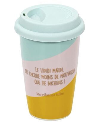 Grande tasse take away avec couvercle silicone 1