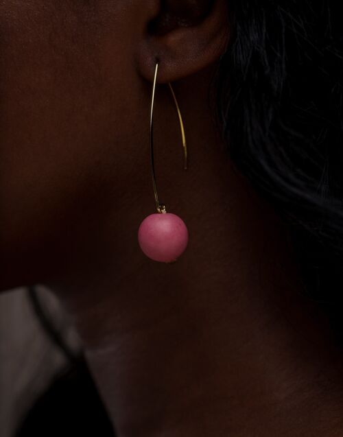 Minimal Earrings - Pink