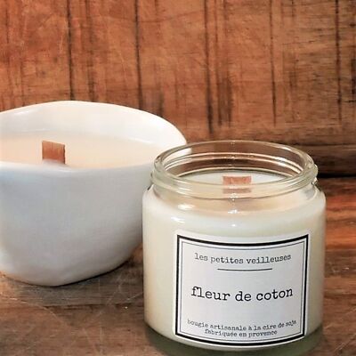 Cotton flower scented glass jar candle