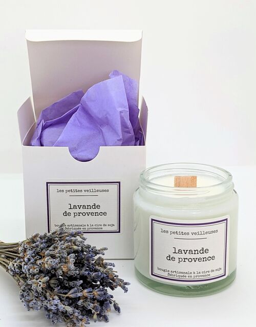 Bougie pot en verre parfumée Lavande de Provence